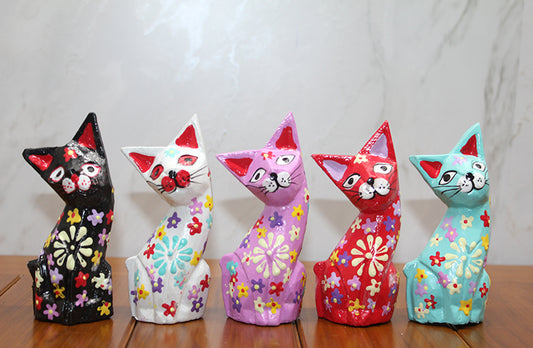 Ahşap 5'li Kedi Seti Model 2