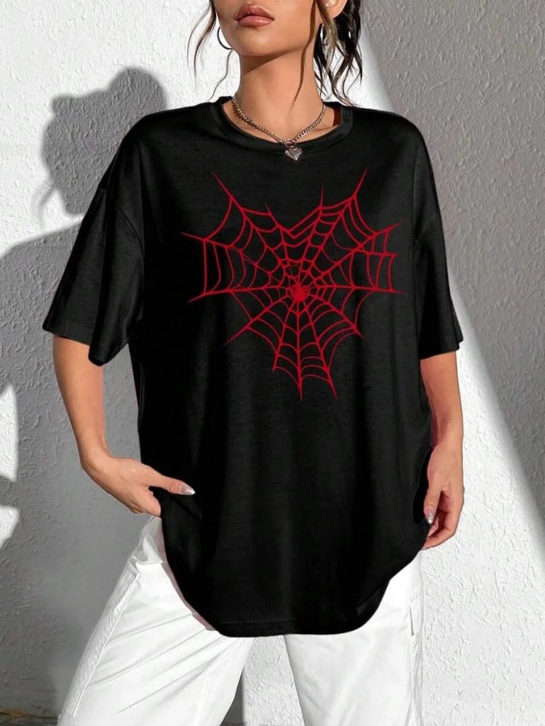 Baskılı Kadın T-shirt - Siyah