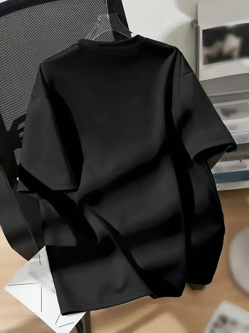 20/1 Penye CompackNew York Baskılı Oversize Kısa Kol Bisiklet Yaka T-shirt - Beyaz