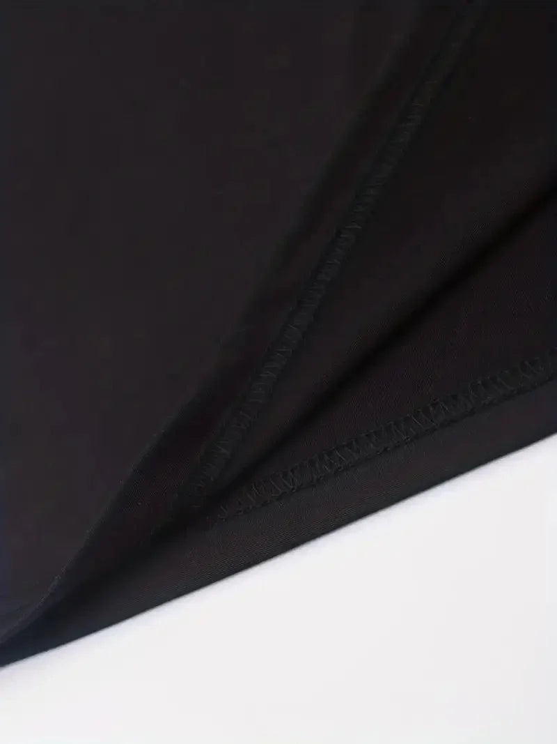 erkekler için Ön Arka Baskılı PERFECTLY günlük Kısa Kol tişört - Siyah