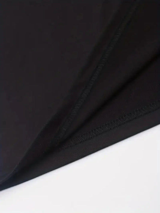 erkekler için Ön Arka Baskılı PERFECTLY günlük Kısa Kol tişört - Siyah