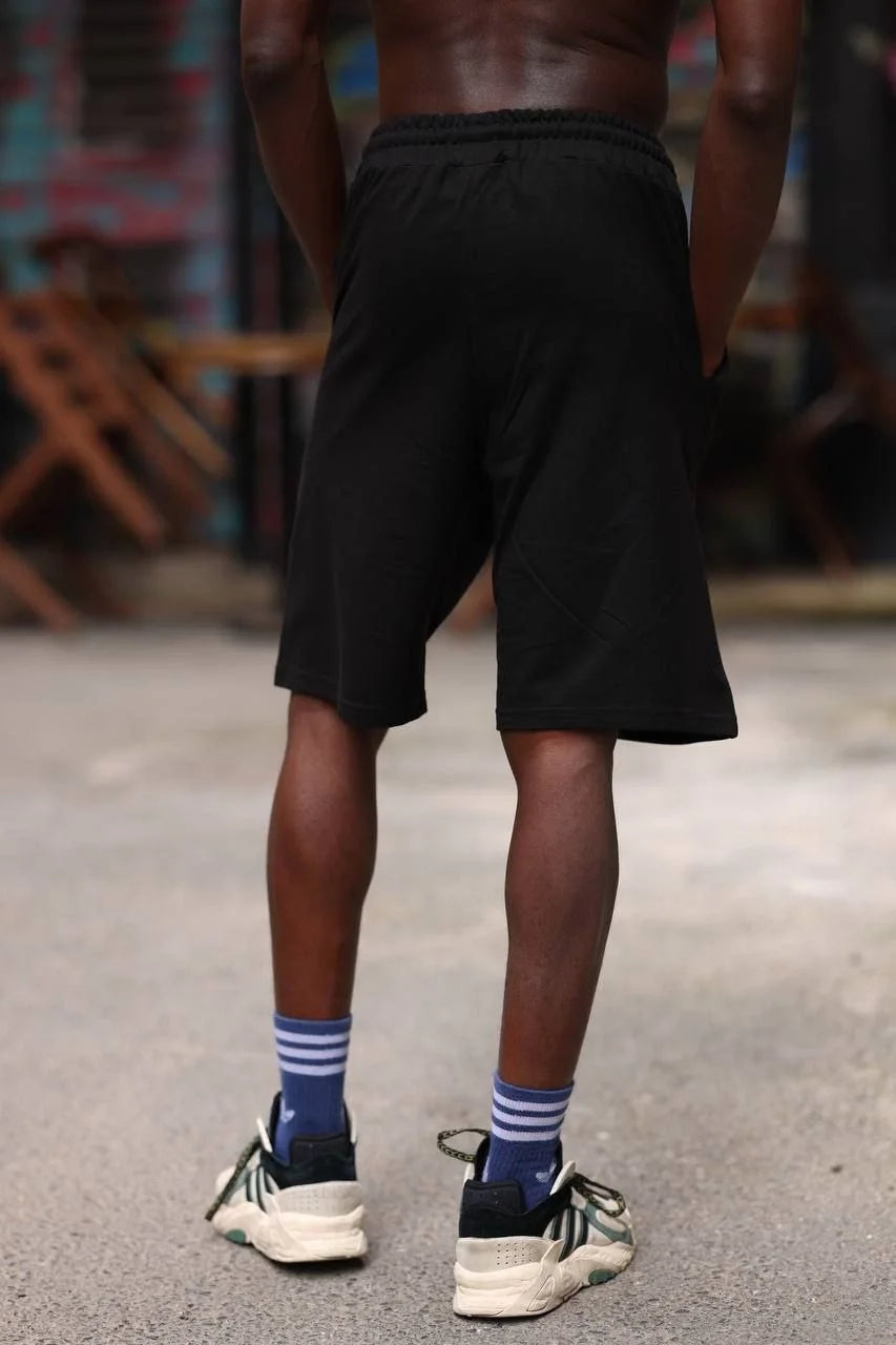 Erkek İki İplik Cepli Şort - Gri