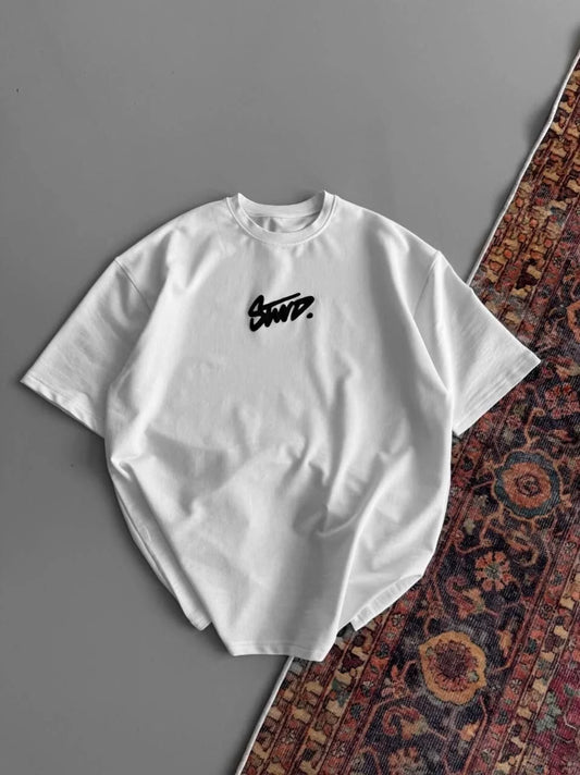 Kadın Baskılı Oversize T-shirt - Siyah