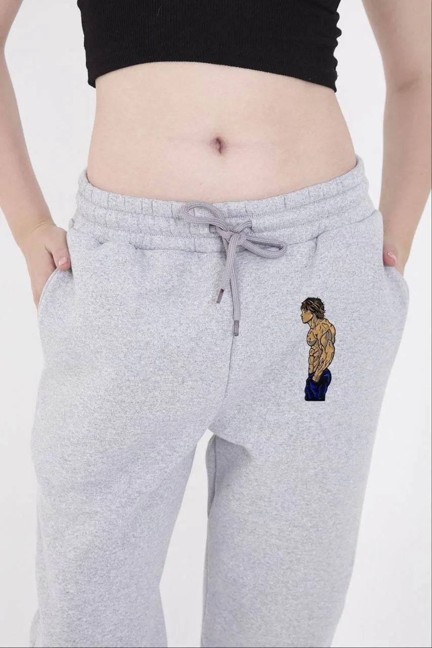 Lastikli Üç İplik Baskılı Eşofman Pantolon - Lacivert