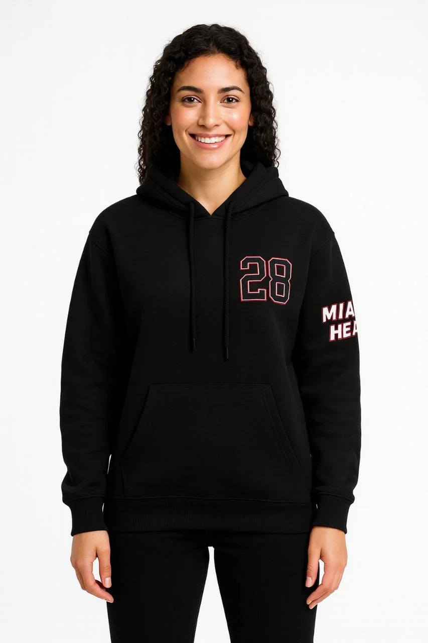 Kadın Üç İplik Kapüşonlu Ön ve Arka Baskılı SweatShirt hoodie - Beyaz