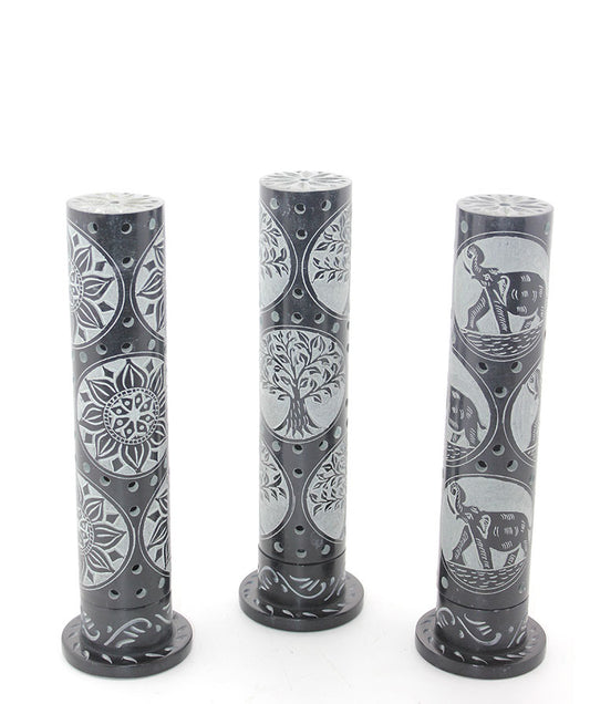 Obsidian Taşı İşlemeli Kule Tütsülük Model 2