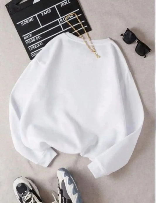 Unisex Üç İplik Biskilet Yaka SweatShirt - Siyah