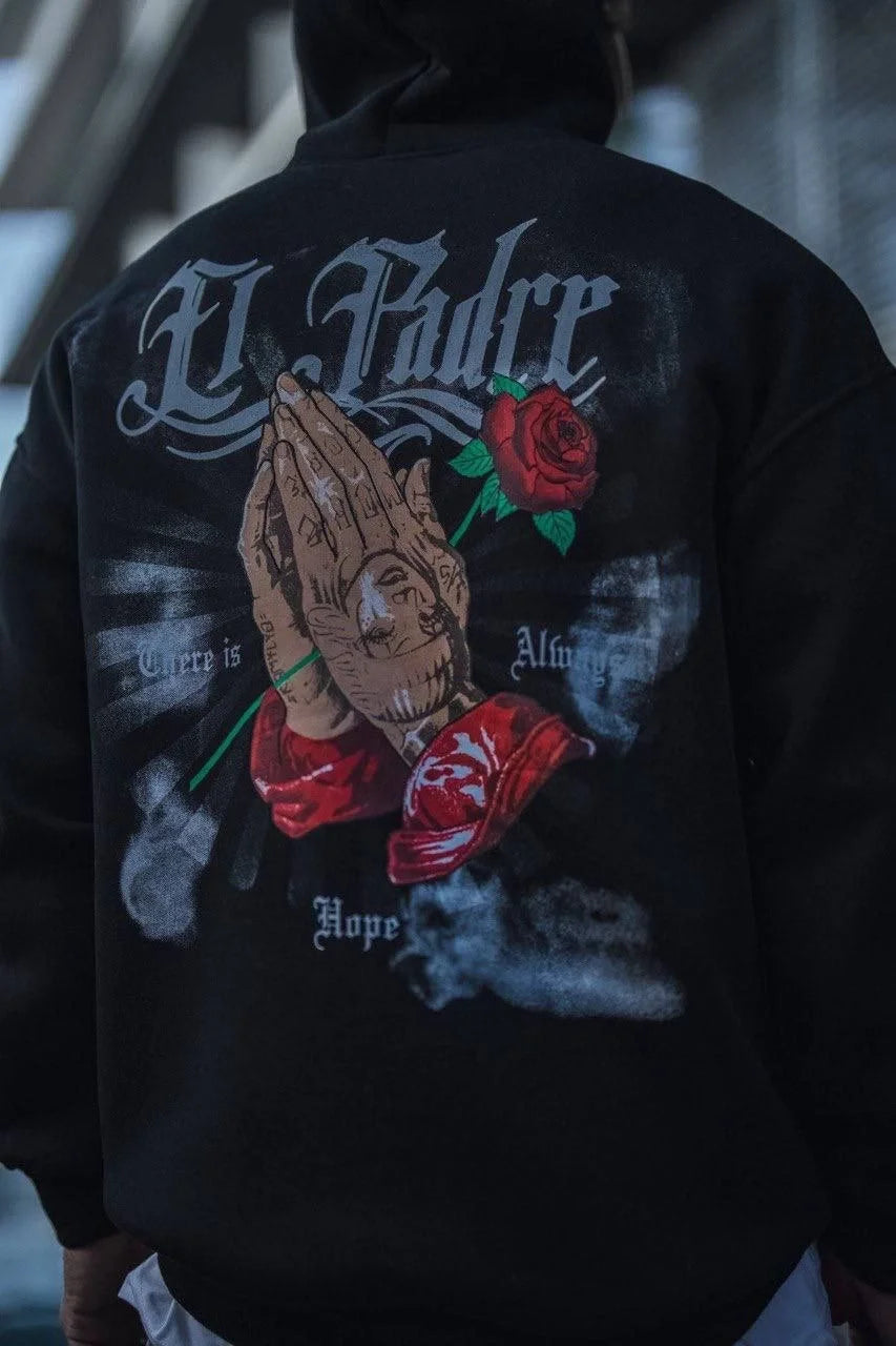 Üç İplik Penye Kapşonlu Baskılı SweatShirt - Beyaz