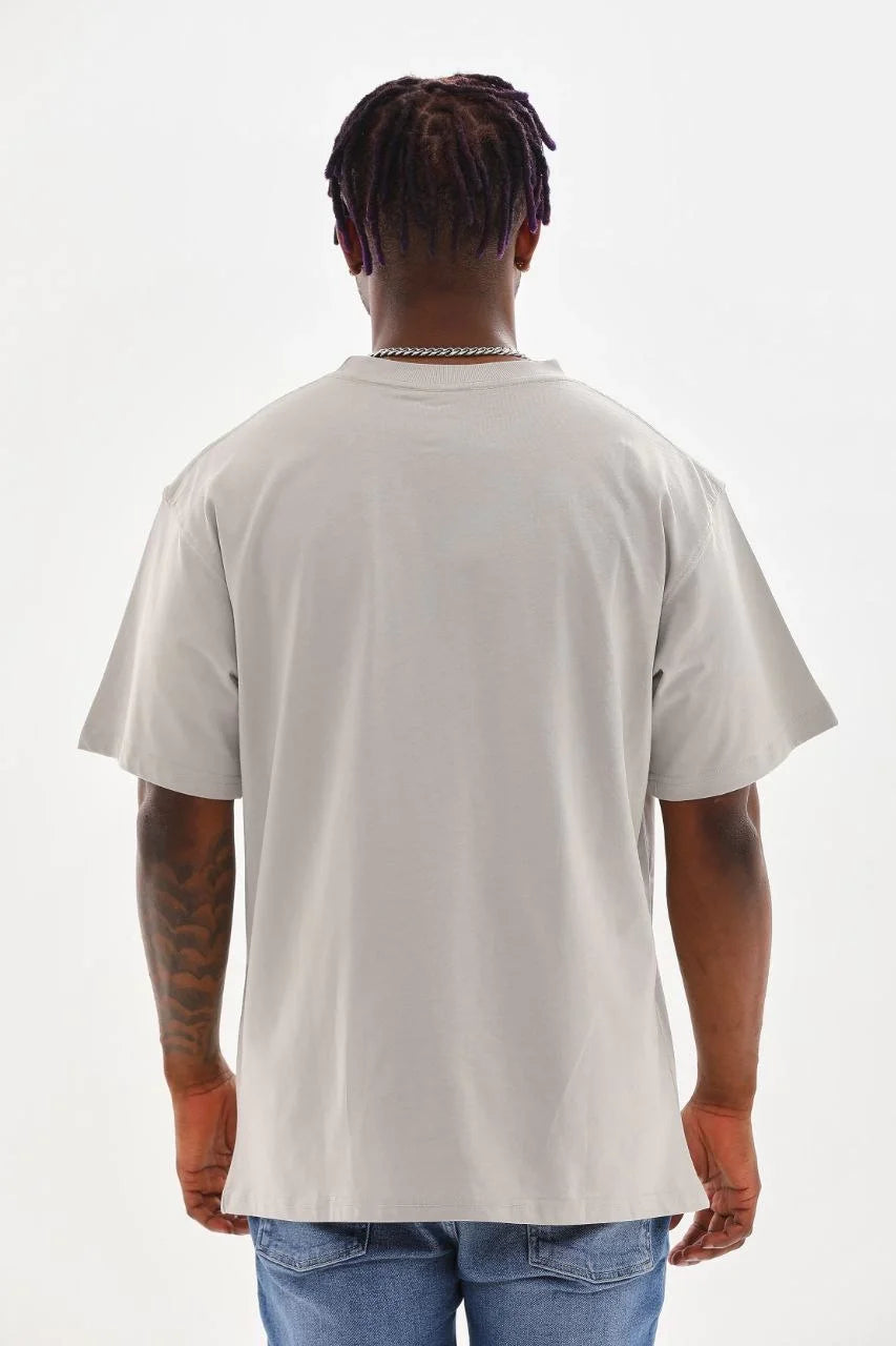 Unisex Baskılı Oversize T-Shirt - Siyah