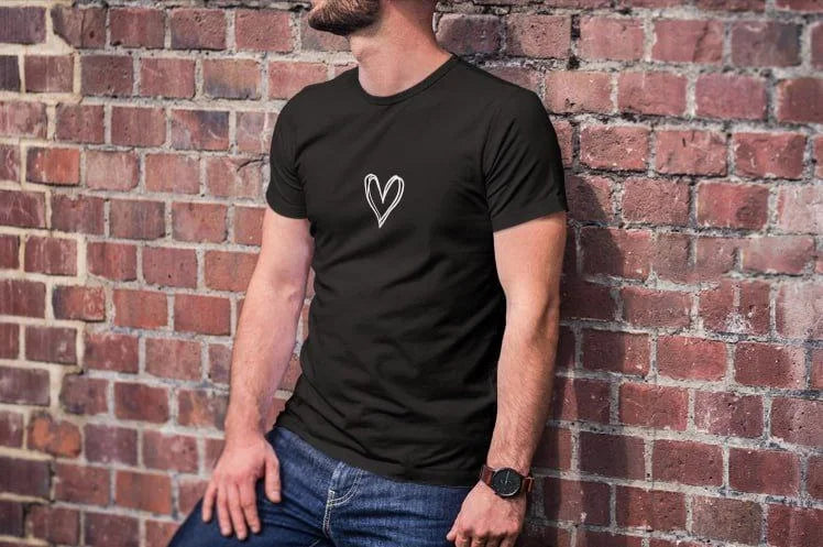 Unisex Bisiklet Yaka Baskılı Oversize T-Shirt - Beyaz