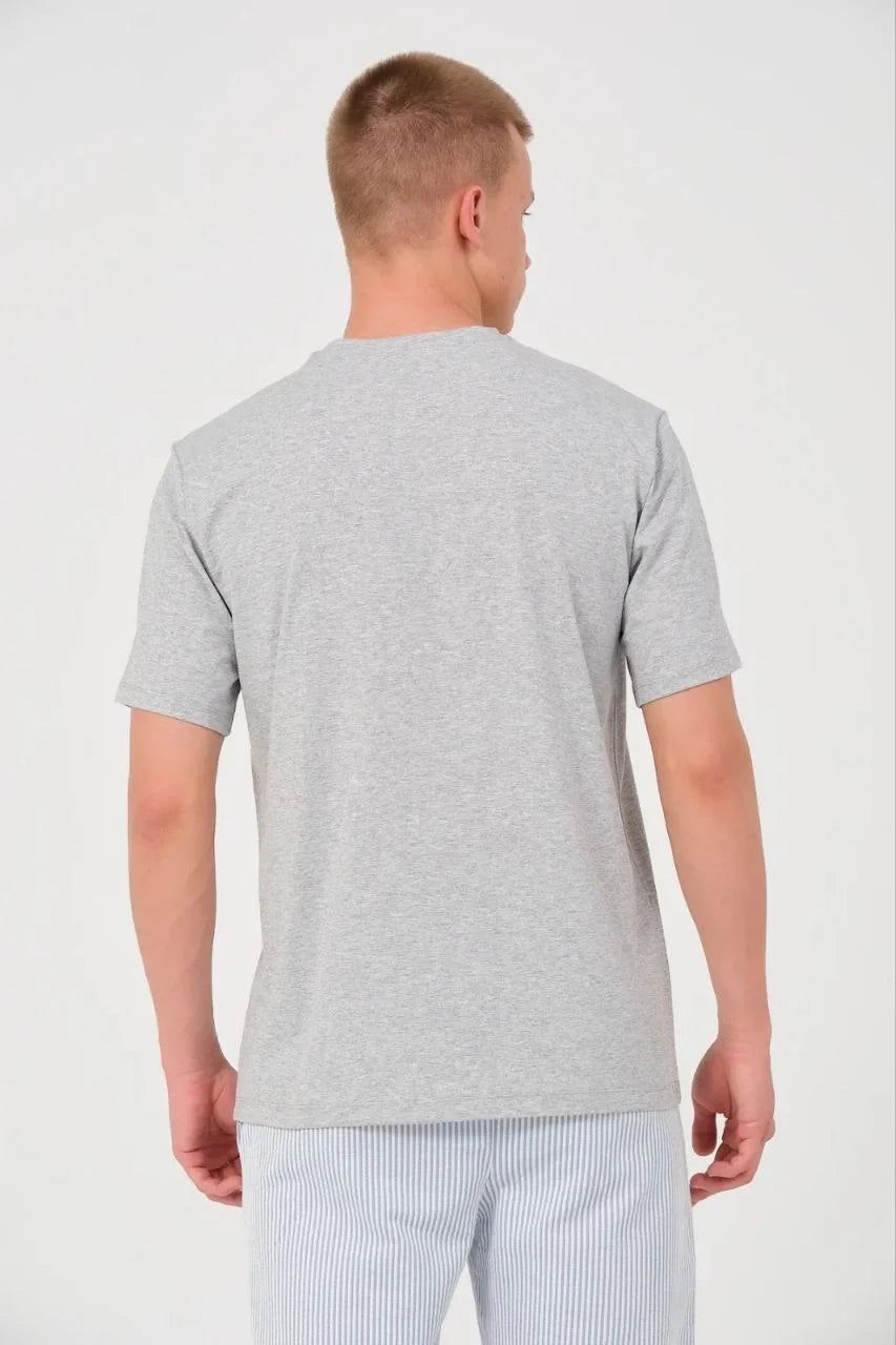 Unisex Düz Biskilet Yaka Oversize T-shirt - Siyah