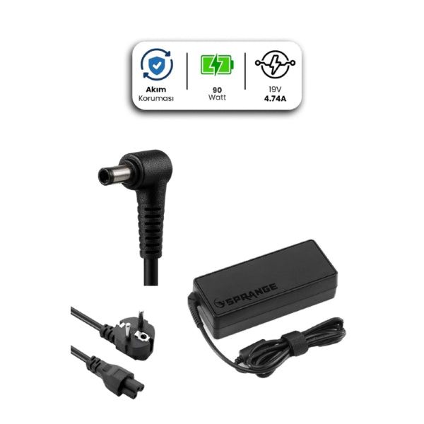 19V 4.74A 5.5 * 2.5mm 90W TOSHIBA İçin Laptop Adaptör