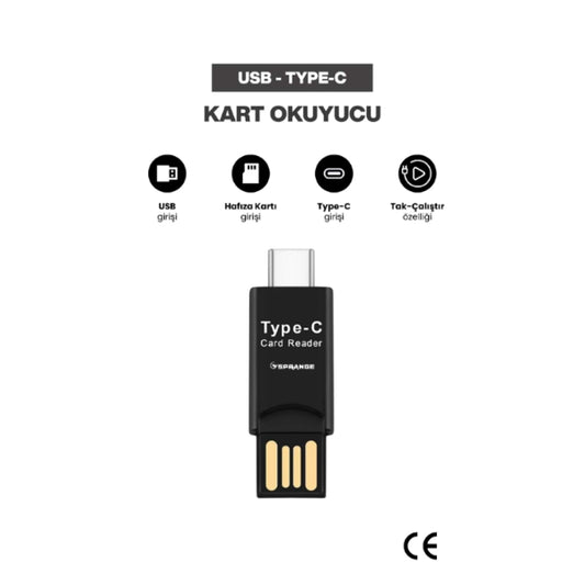 USB To Type-C Kart Okuyucu