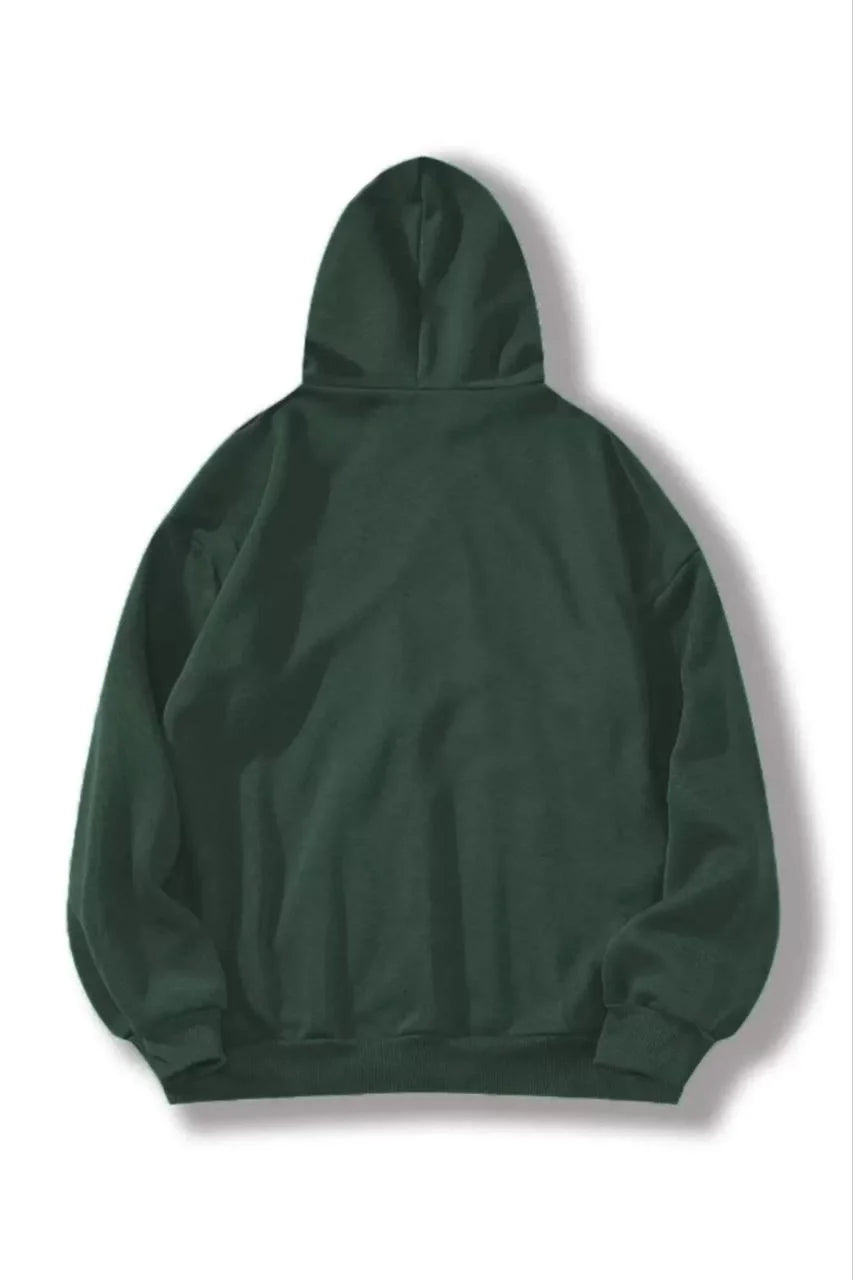 3 İplik Pamuklu Unisex Kapşonlu Sweetshirt - Gri