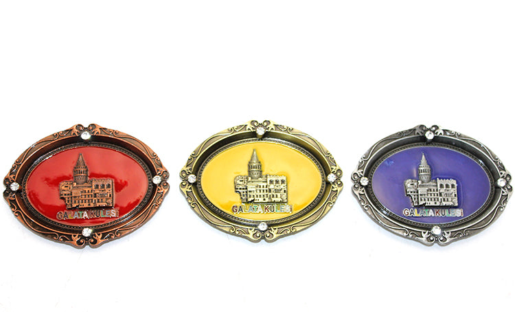 İstanbul Temalı Metal Magnet Galata Kulesi Kabartmalı