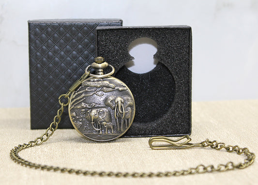 Özel Kutulu Antik Filli Köstekli Saat