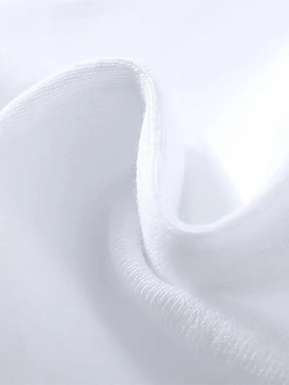 Baskı Erkek Oversive Tişört, Grafik Tişört Erkek Yazlık Outdoor Kıyafetleri, Sporda ve Günlük Giyime Uygun - Beyaz