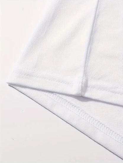 20/1 Penye Compack Baskılı Oversize Kahve Desenli Kadın Kısa Kol Yazlık T-shirt - Siyah