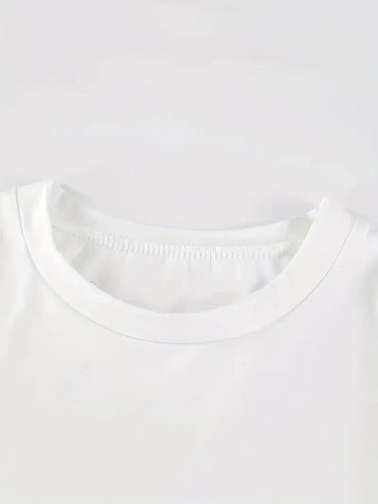 20/1 Penye Compack Baskılı Oversize Kısa Kol Bisiklet Yaka T-shirt - Siyah