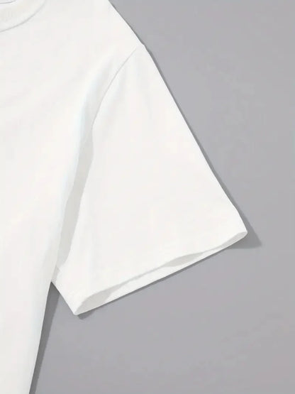 20/1 Penye Compack Sarj %1 Baskılı Oversize Bisiklet Yaka Kısa Kol Yazlık T-shirt - Siyah