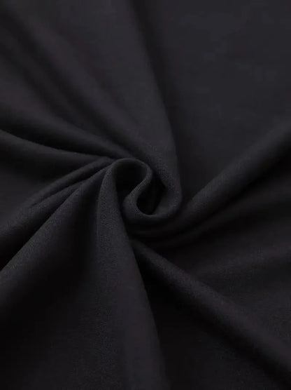 Leopar Desenli Fiyonklu Tişört - Rahat Polyester, Makinede Yıkanabilir, Bisiklet Yaka, Kadınlar için Yazlık Günlük Üst - Siyah