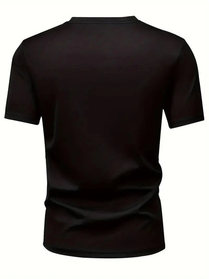 20/1 Penye Compack Baskılı Oversize Bisiklet Yaka Kısa Kol T-shirt - Siyah