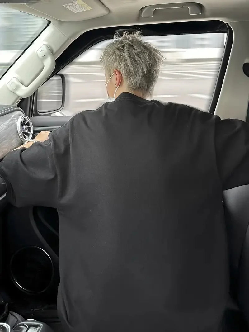 Baskı Erkek Oversive Tişört, Grafik Tişört Erkek Yazlık Outdoor Kıyafetleri, Sporda ve Günlük Giyime Uygun - Beyaz