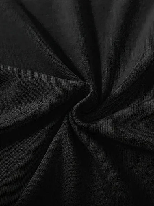 fiyonk Ön Arka baskılı siyah oversize unisex Kısa Kol t-shirt- Siyah