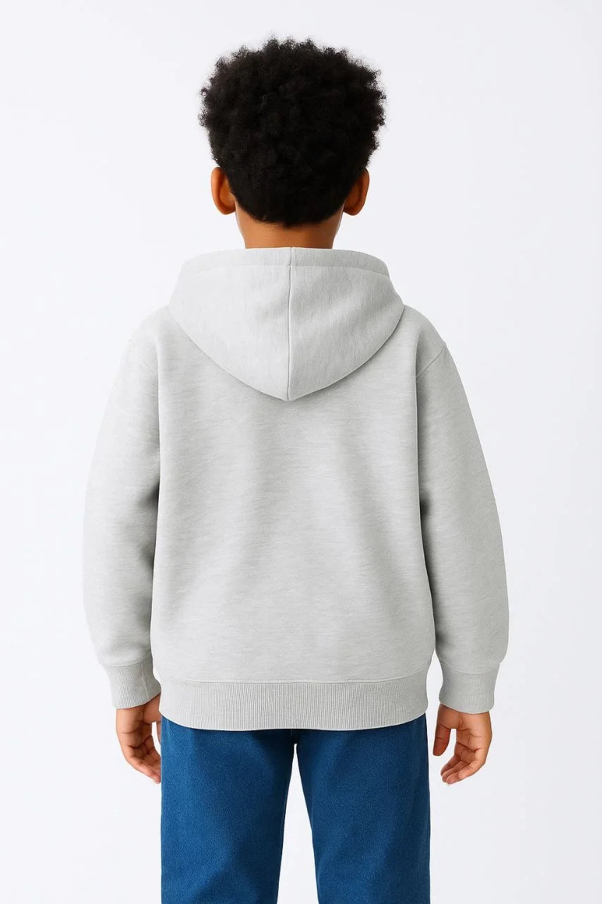 Erkek Çocuk Kapüşonlu Kanguru Çepli Tam Fermuarlı Hırka SweatShirt - Lacivert