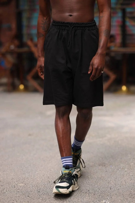 Erkek İki İplik Cepli Şort - Gri