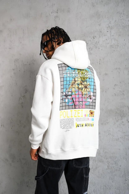 Erkek Patel Six Baskılı Kapüşonlu Sweat - Siyah