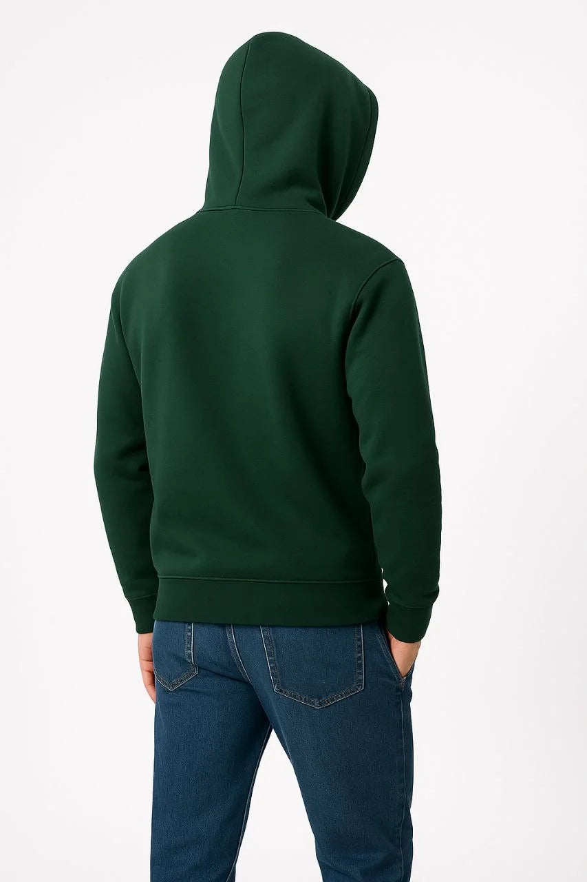 Erkek Üç İplik Kapüşonlu Kanguru Cepli SweatShirt hoodie - Siyah