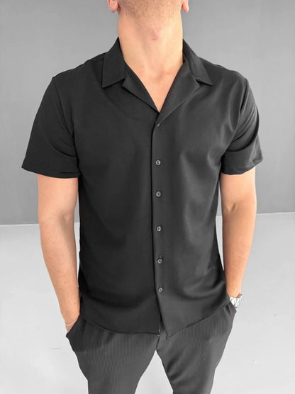 İki İplik Kumaş  Gömlek - Beyaz