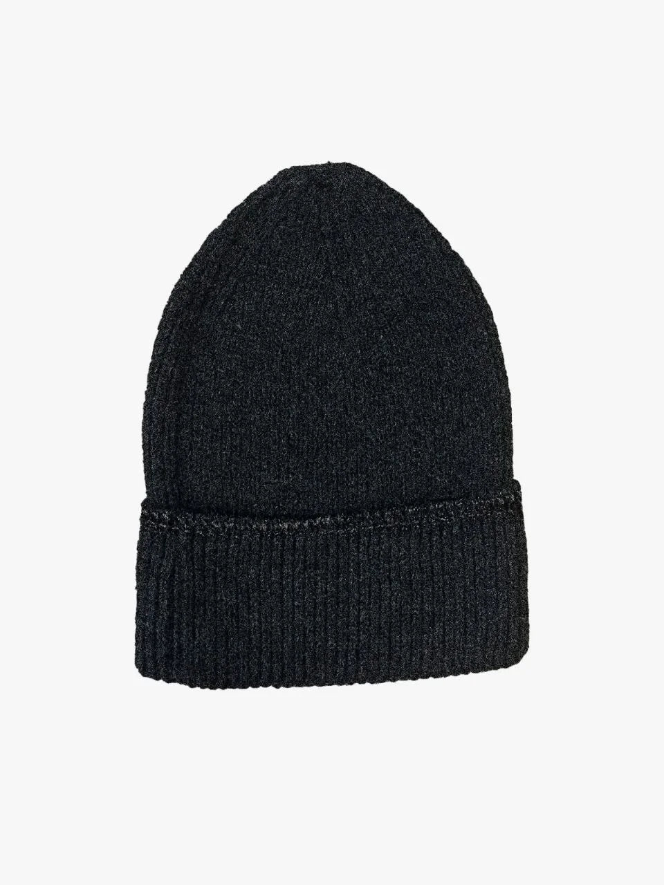 Kadın Dokuma Simli Triko Bere - Siyah