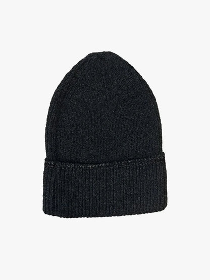 Kadın Dokuma Simli Triko Bere - Siyah