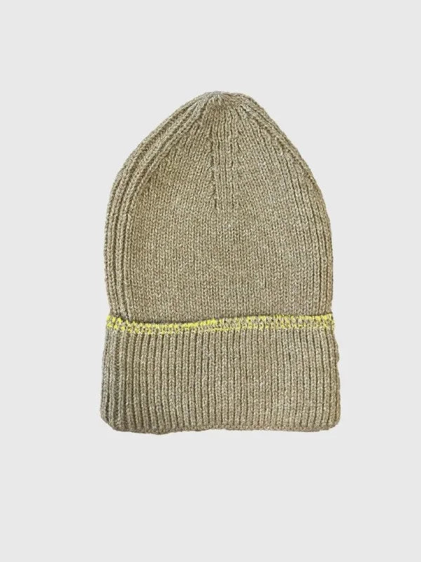 Kadın Dokuma Simli Triko Bere - Siyah