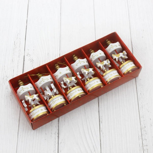 Dekoratif 6'lı Beyaz Mini Atlı Karınca