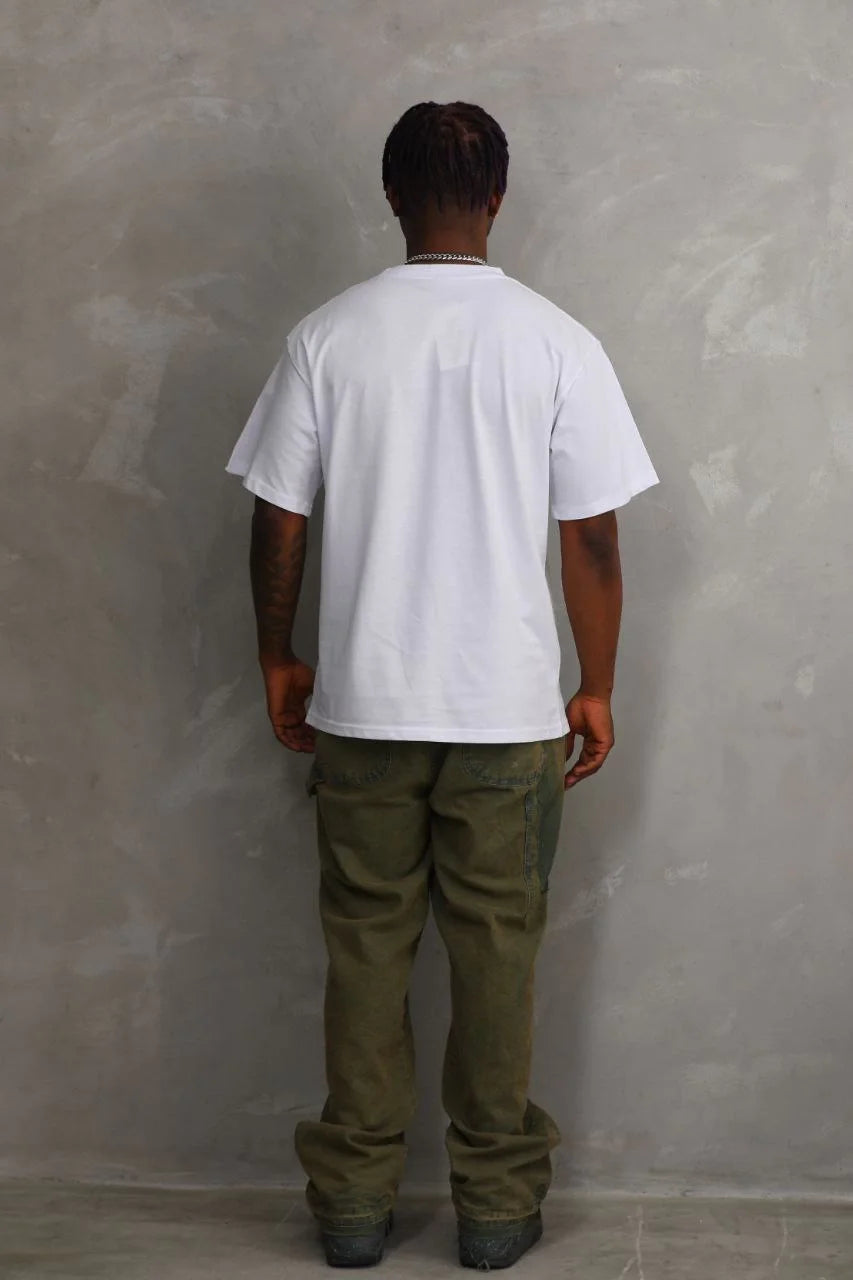 Unisex Baskılı Oversize T-Shirt - Siyah