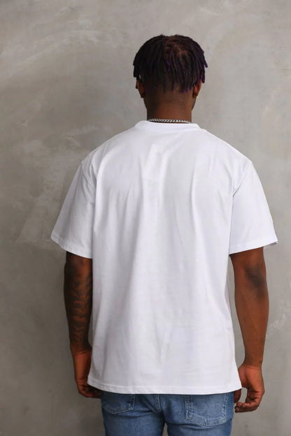 Unisex Baskılı Oversize T-Shirt - Gri