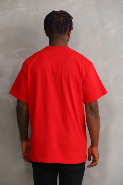 Unisex Baskılı Oversize T-Shirt - Gri