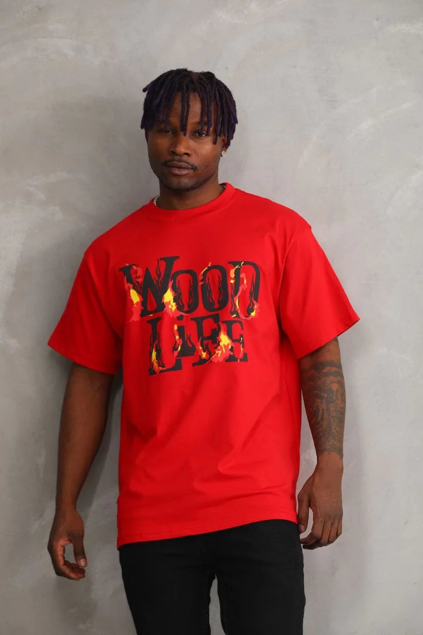 Unisex Baskılı Oversize T-Shirt - Gri