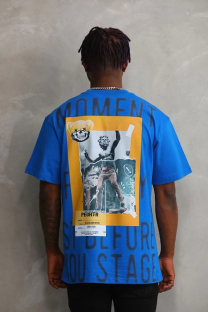 Unisex Baskılı Oversize T-Shirt - Beyaz