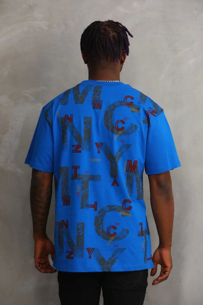 Unisex Baskılı Oversize T-Shirt - Bej