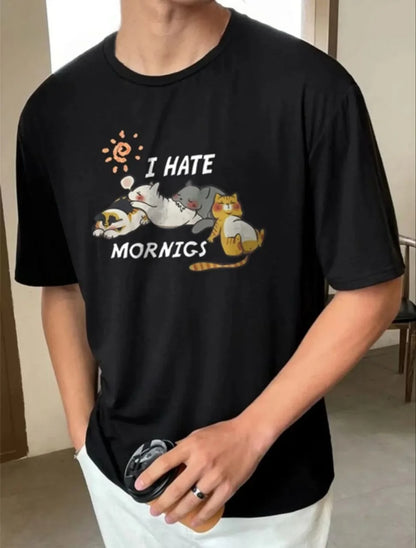 Unisex Baskılı Oversize T-Shirt - Beyaz