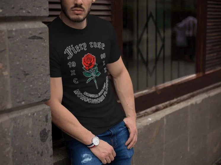 Erkek Bisiklet Yaka Baskılı Oversize T-Shirt - Beyaz