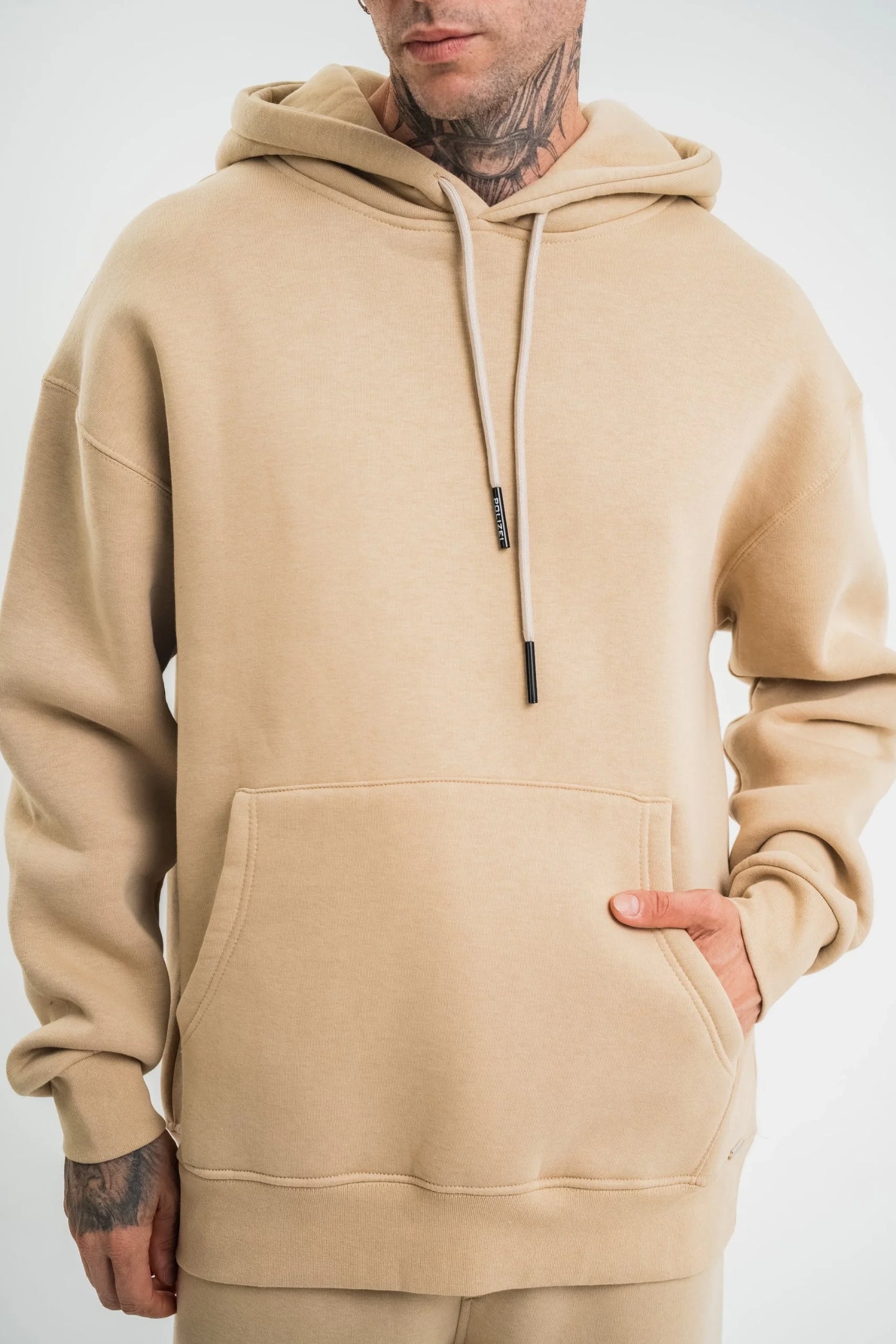 Unisex Double Oversize Kapşonlu Basic SweatShirt - Mavi