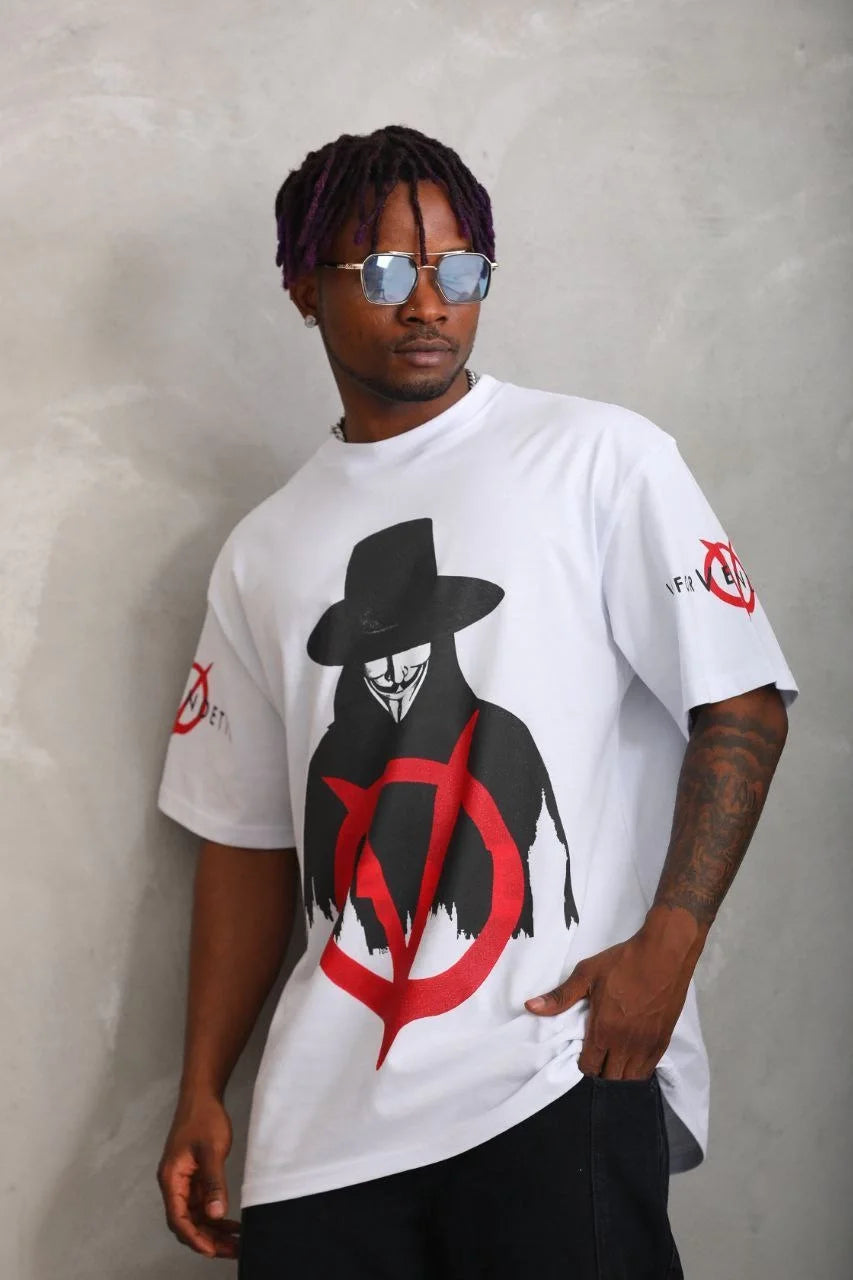 Unisex Oversize Baskılı Bisiklet Yaka T-Shirt - Gri