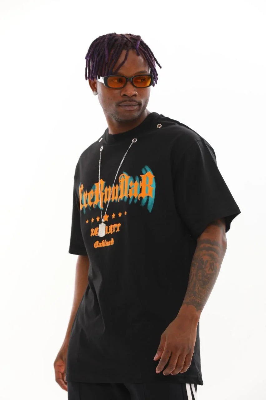 Unisex Oversize Kolye Dahil T-Shirt - Beyaz