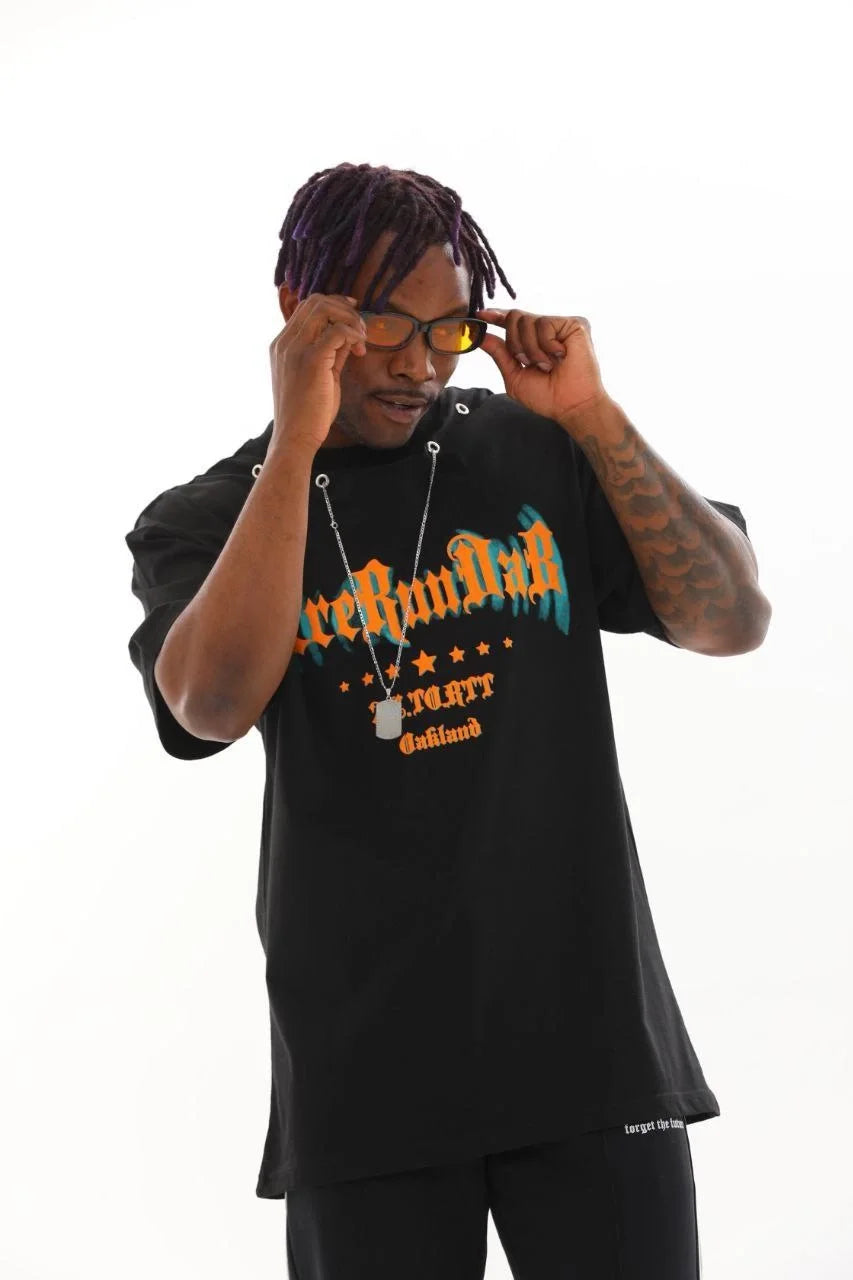 Unisex Oversize Kolye Dahil T-Shirt - Beyaz