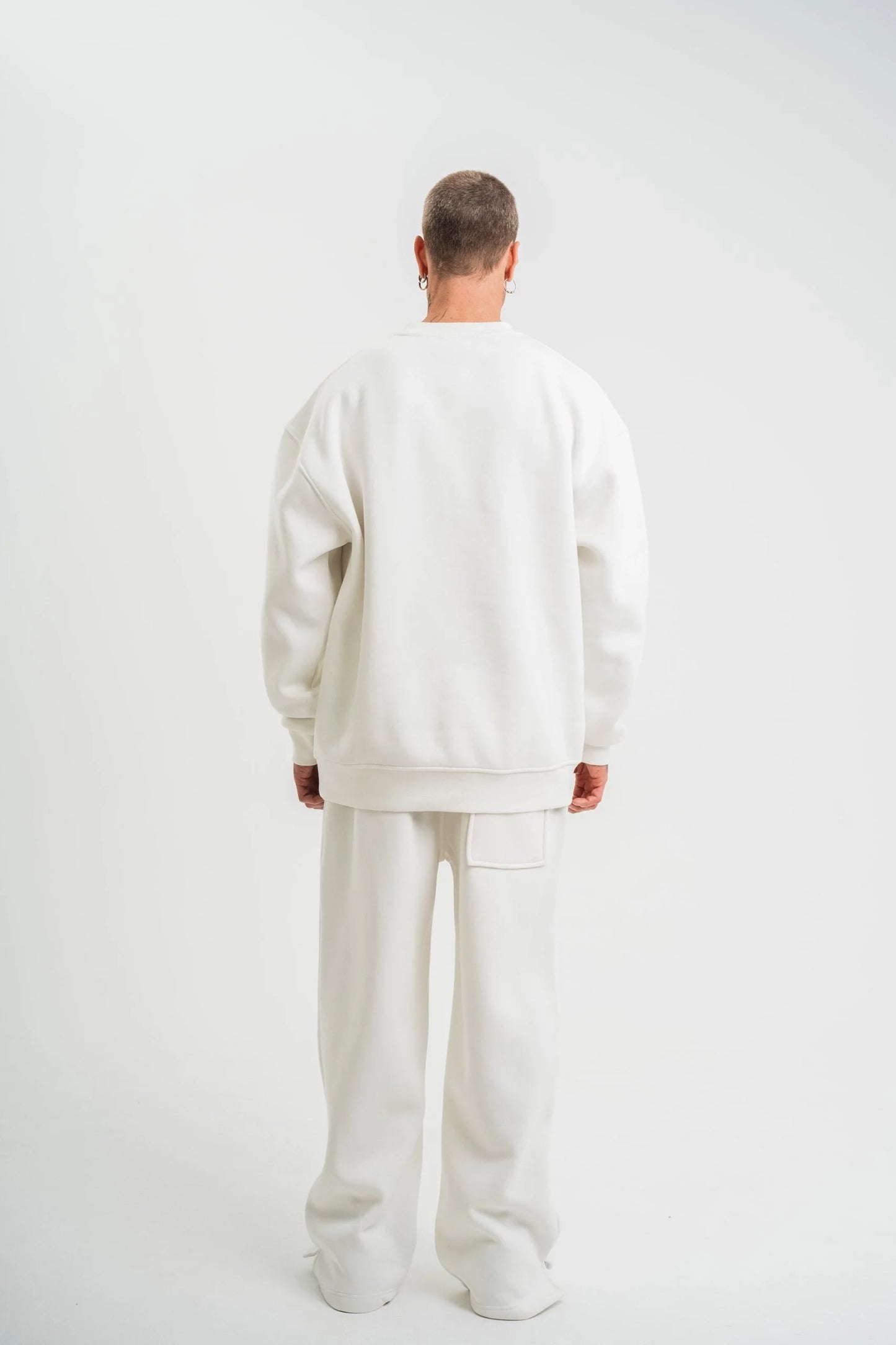 Uzun Kol Bisiklet Yaka Basic SweatShirt - Mavi